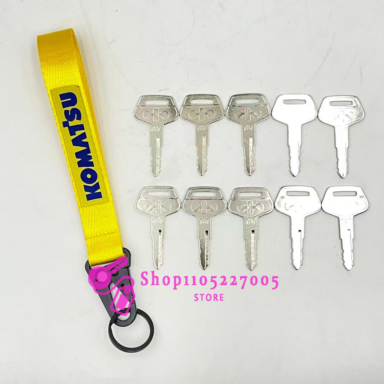 2/5/10PCS 787 Key for Komatsu  - đánh giá và giá Heavy Equipment Keychain