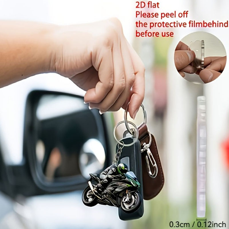 2/1 Motorcycle Rider 2D Flat A - đánh giá và giá Heavy Equipment Keychain