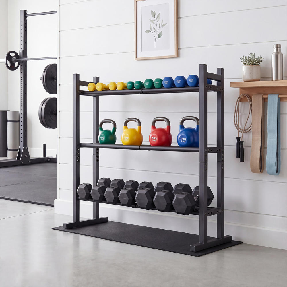 Heavy Duty 3-Tier Dumbbell Rac - đánh giá và giá Heavy Equipment In