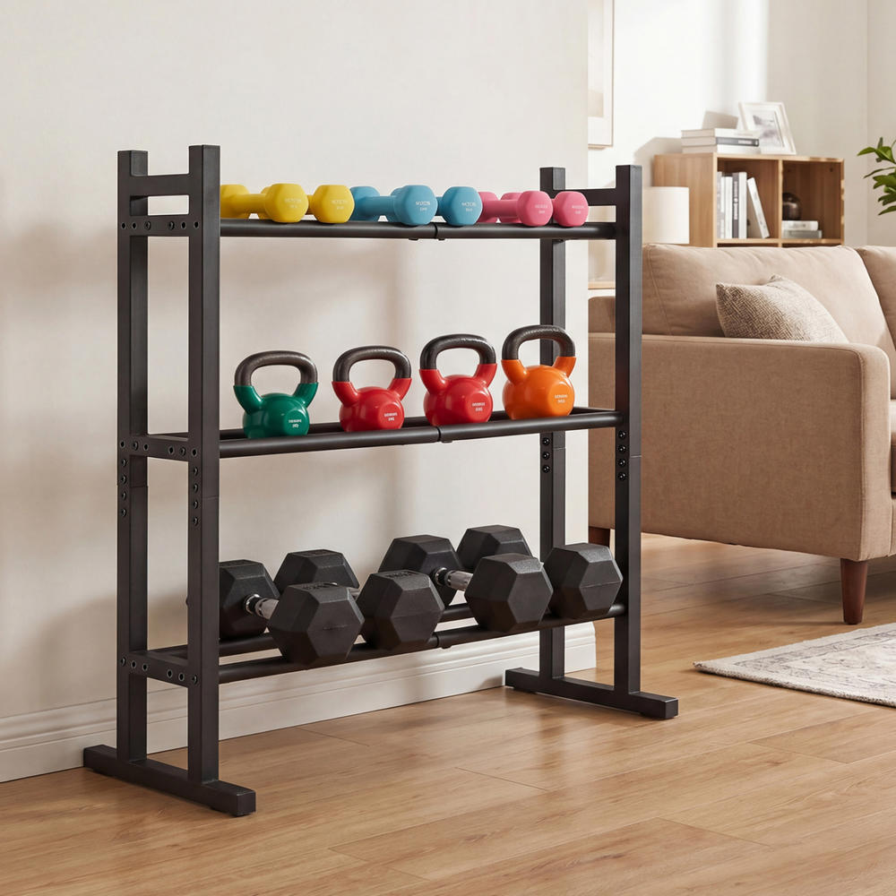 Heavy Duty 3-Tier Dumbbell Rac - đánh giá và giá Heavy Equipment In