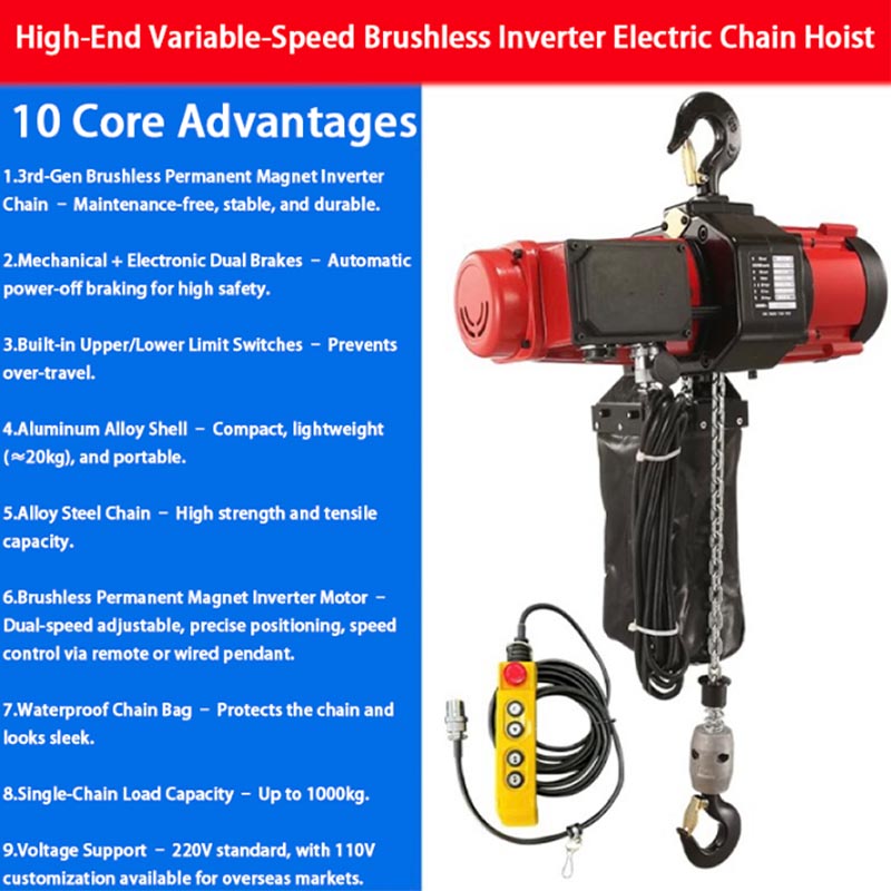 220V Electric Chain Hoist Adju - đánh giá và giá Electric Chain Hoist