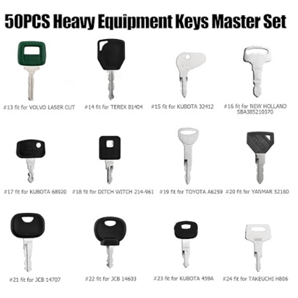 50pcs Heavy Equipment Keys Mas - đánh giá và giá Heavy Equipment Keys Master Set